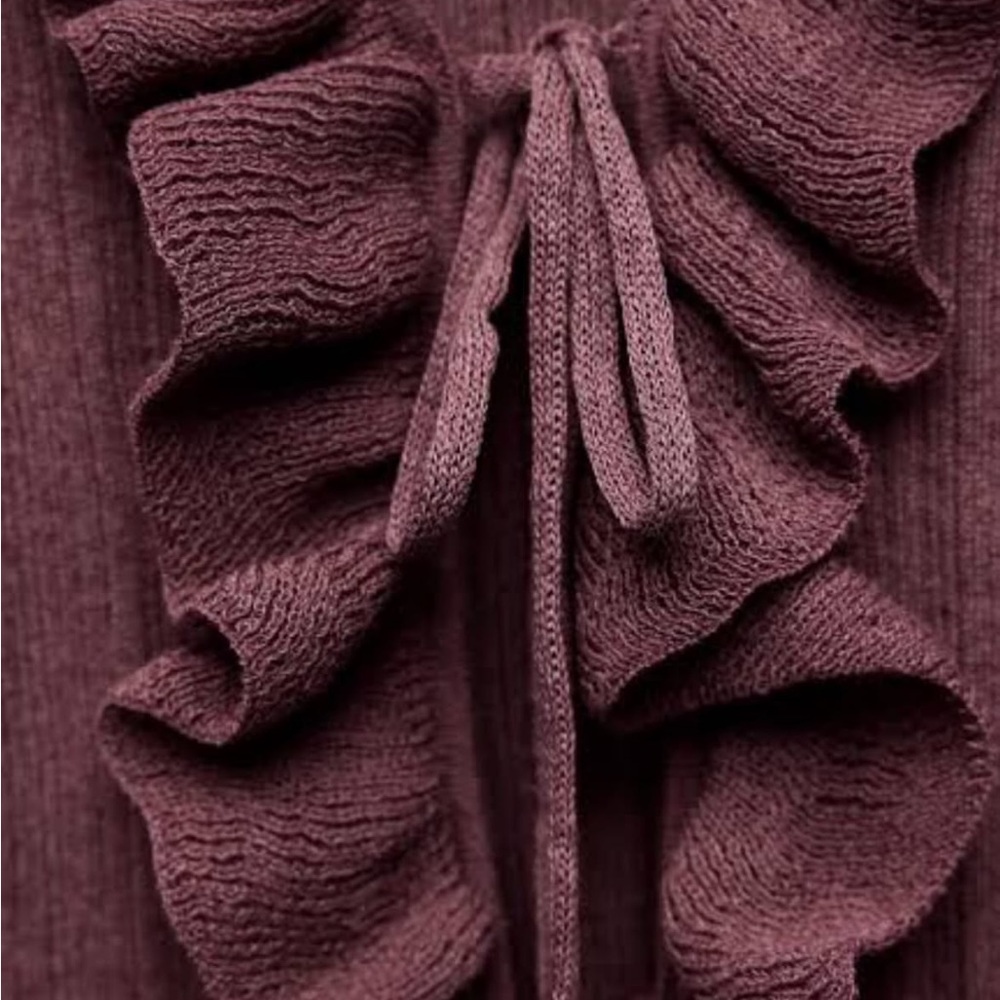 Zara Ruffled bow knit top - Picture 6 of 6